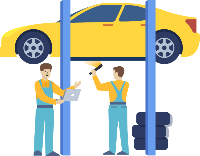 Taller de reparación de automóviles en línea